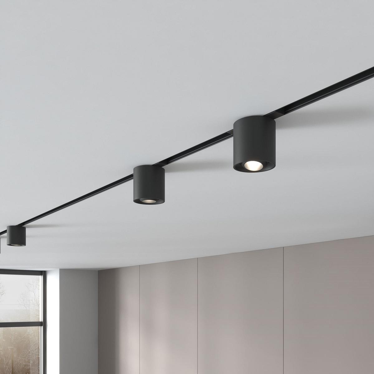 фото трековый магнитный светодиодный светильник elektrostandard orsa 85053/01 черный a063494 | 220svet.ru