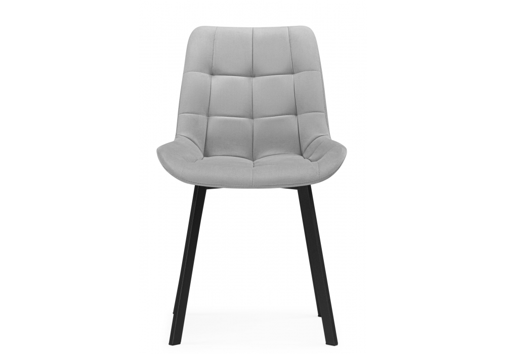 фото стул на металлокаркасе woodville челси светло-серый / черный 632443 | 220svet.ru