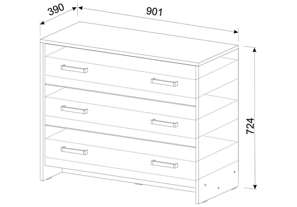 фото комод woodville taika дуб золотой / камень темный 499622 | 220svet.ru