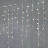 Миниатюра фото гирлянда бахрома с колпачком 3,2 x 0,9 м тепло-белая с мерцанием белого диода 220в, 168 led, провод прозрачный пвх, ip65 ltc pil180blwcap-10-2ww | 220svet.ru