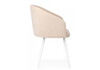 Миниатюра фото стул на металлокаркасе woodville монер бежевый (glory 03) / белый 632628 | 220svet.ru