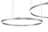 Миниатюра фото подвесной светодиодный светильник indigo galass 14001/2p silver v000012l | 220svet.ru