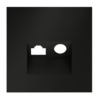 Миниатюра фото накладка для розетки tv+rj45 кат. 6 voltum s70 vls002708 (черный матовый) | 220svet.ru