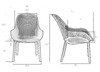 Миниатюра фото кресло набор 2шт dobrin lonzo lmzl-pp756-n2-13668 | 220svet.ru