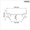 Миниатюра фото профиль для встраивания однофазного трёхжильного трека в натяжной потолок novotech base 135322 | 220svet.ru