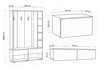 Миниатюра фото корпусная мебель woodville роут белый / графит комплектация 9 620678 | 220svet.ru
