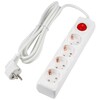 Миниатюра фото удлинитель uniel ultra 4гн х 3м с/з s-gcu4-3b white ul-00010022 | 220svet.ru