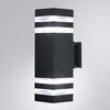 Миниатюра фото уличный настенный светильник arte lamp heather a4413al-2bk | 220svet.ru