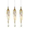 Миниатюра фото подвесной светильник delight collection goddess tears 3 gold | 220svet.ru