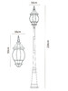 Миниатюра фото садово-парковый светильник arte lamp atlanta a1047pa-1bn | 220svet.ru