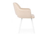 Миниатюра фото стул на металлокаркасе woodville эолин бежевый (glory 03) / белый 631712 | 220svet.ru