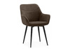 Миниатюра фото стул на металлокаркасе woodville флюид коричневый (glory 08) / черный 642985 | 220svet.ru
