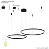 Миниатюра фото подвесная светодиодная люстра crystal lux fortuna sp123w led  black | 220svet.ru