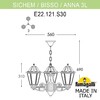 Миниатюра фото подвесной уличный светильник fumagalli sichem/anna 3l e22.120.s30.vxf1r | 220svet.ru