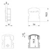 Миниатюра фото заглушка deko-light end cap f-au-02-08 set 2 pcs 978540 | 220svet.ru