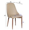 Миниатюра фото стул экокожа бежевая garda decor 30c-905 | 220svet.ru