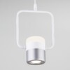 Миниатюра фото подвесной светодиодный светильник eurosvet oskar 50165/1 led белый/серебро | 220svet.ru