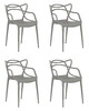 Миниатюра фото стул обеденный набор 4 шт dobrin masters lmzl-pp601-n_p-gr-01-12198 | 220svet.ru
