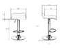 Миниатюра фото барный стул 2 шт стул барный dobrin tommy lm-3013-n_ch-m_el-white-11265 | 220svet.ru