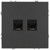 Миниатюра фото розетка эра galaxy 15-3108-06 информационная двойная 2xrj45 ip20 графит б0070766 | 220svet.ru