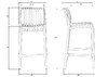 Миниатюра фото набор 2 шт стул полубарный dobrin chloe lmzl-pp777-1-n2_p_w-02-13405 | 220svet.ru