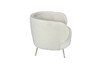 Миниатюра фото кресло ткань букле белое garda decor zw-852 wh | 220svet.ru