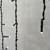 Миниатюра фото гирлянда бахрома 4,9 x 0,5 м тепло-белая 220в, 240 led, провод черный пвх, ip54 ltc pil240-11-2ww | 220svet.ru