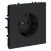 Миниатюра фото розетка встраиваемая с заземлением и защитными шторками, 16а voltum s70 vls040207 (графит) | 220svet.ru