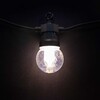 Миниатюра фото светодиодная гирлянда прозрачная колба 5м белая 24в, 10 led, провод черный пвх, ip54 ltc bll10g-11-1w | 220svet.ru