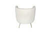 Миниатюра фото кресло ткань букле белое garda decor zw-852 wh | 220svet.ru