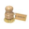 Миниатюра фото щетка круглая деревянная со светлой щетиной из сизаля homefeel | 220svet.ru