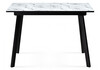 Миниатюра фото стол стеклянный раскладной 110(140)х68х76 woodville агни мрамор белый / черный матовый 528558 | 220svet.ru