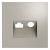 Миниатюра фото накладка для розетки tv+rj45 кат. 6 voltum s70 vls002703 (кашемир) | 220svet.ru