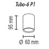 Миниатюра фото потолочный светильник topdecor tubo6 p1 30 | 220svet.ru