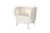 Миниатюра фото кресло ткань букле белое garda decor zw-852 wh | 220svet.ru