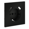 Миниатюра фото накладка для розетки с заземлением и защитными шторками, с usb a+a voltum s70 vls000908 (черный матовый) | 220svet.ru