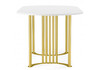 Миниатюра фото стол деревянный woodville хьюго о 180х90 белая шагрень пленка / золотые ноги 620416 | 220svet.ru