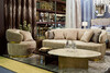 Миниатюра фото диван трехместный велюр серый garda decor 102an-div-1303-ser | 220svet.ru