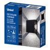 Миниатюра фото уличный настенный светильник uniel ulu-p33d-4w/4000k ip65 black ul-00013621 | 220svet.ru
