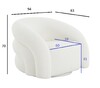 Миниатюра фото кресло поворотное garda decor dy-kres-117 bel | 220svet.ru