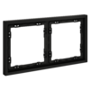 Миниатюра фото рамка пластиковая на 2 поста voltum s70 vls100208 (черный матовый) | 220svet.ru