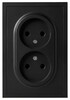 Миниатюра фото розетка эра galaxy 15-2107-05 без заземления двойная 2x2p 16а-250в ip20 антрацит б0071701 | 220svet.ru