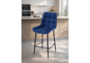 Миниатюра фото барный стул поворотный woodville челси 360 синий (zd 798) / черный np 632580 | 220svet.ru