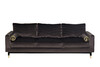 Миниатюра фото диван с кантом трехместный garda decor madrid-mem2k-сер-riv96+atl126 | 220svet.ru
