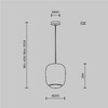 Миниатюра фото подвесной светильник светодиодный maytoni brio mod466pl-l12gr3k | 220svet.ru