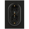 Миниатюра фото розетка эра arktik 16-2104-05 двойная с заземлением 2x2p+e schuko 16а-250в антрацит б0070448 | 220svet.ru