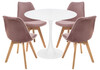 Миниатюра фото обеденная группа woodville ахели розовый 528185 | 220svet.ru