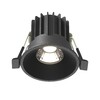 Миниатюра фото втсраиваемый точечный светодиодный светильник maytoni round dl058-7w4k-b | 220svet.ru