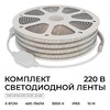 Миниатюра фото комплект светодиодной влагозащищенной ленты ogm 6w/m 120led/m 2835smd теплый белый 15m sl-68 | 220svet.ru
