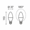 Миниатюра фото светодиодная лампа свеча 7вт 3000k e14 voltega candle 7w 3274 | 220svet.ru